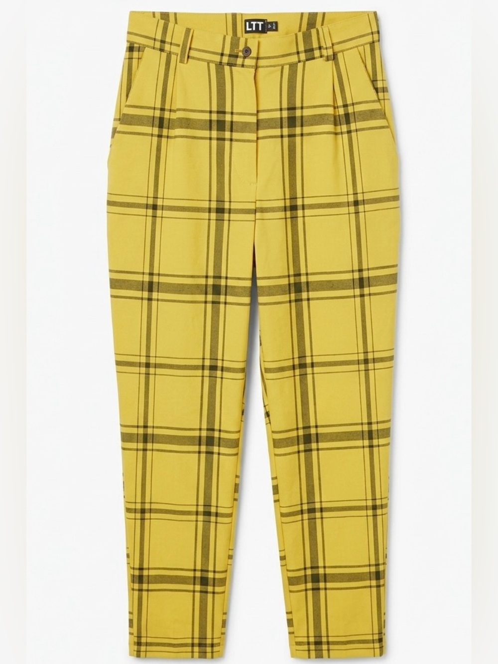 NWT LTT Yellow Plaid light weight Trousers - clueless inspired - preppy size 10